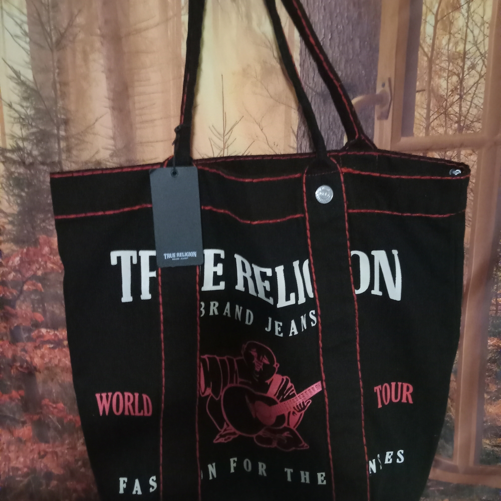 True Religion Black Tote Bag